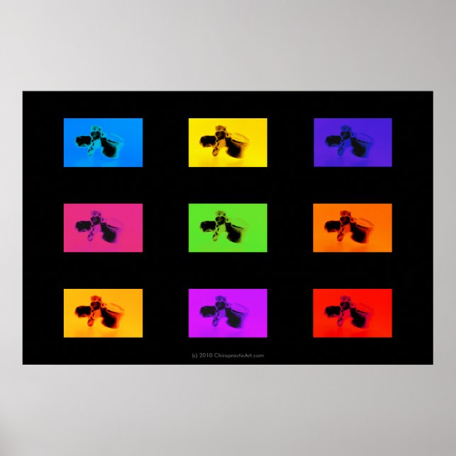 Chiropraktisches Poster: Lumbar Vertebrae Funk Poster (Vorne)