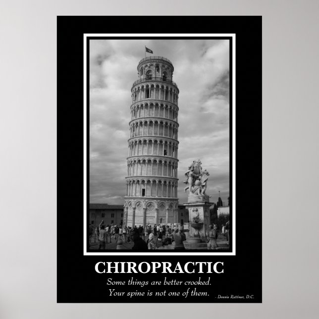 Chiropraktisches Poster - Schiefer Turm von Pisa (Vorne)