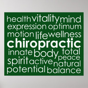 Chiropraktisches Word Collage Poster
