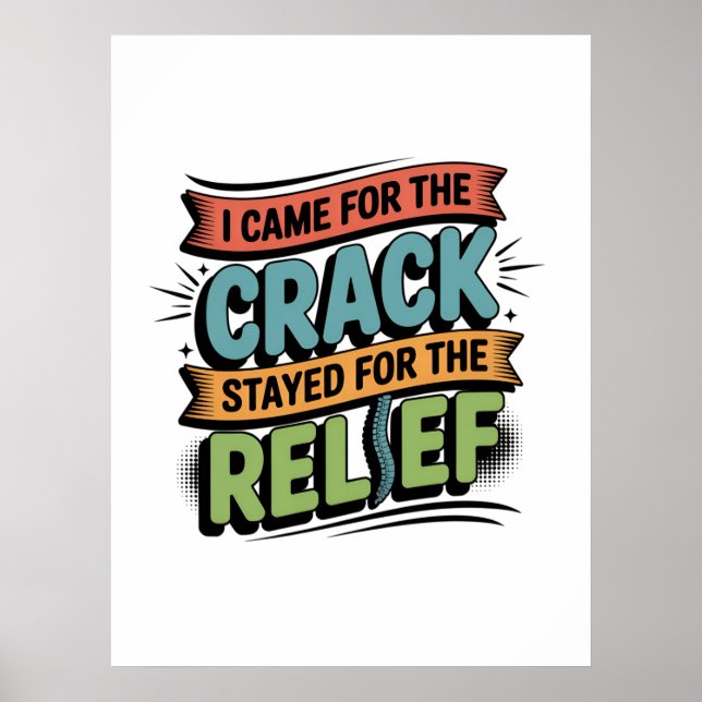 Chiropraktor Back Relief Funny Gift Poster (Vorne)