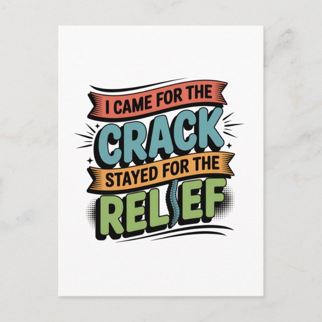 Chiropraktor Back Relief Funny Gift Postkarte (Vorderseite)