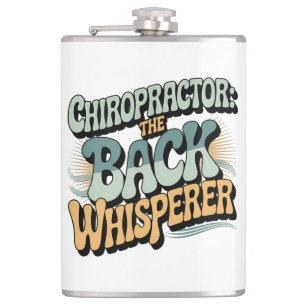 Chiropraktor Back Whisperer Gift Idee Flachmann