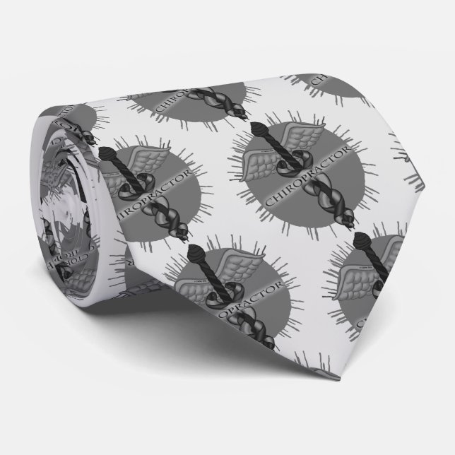 Chiropraktor Caduceus Krawatte (Gerollt)