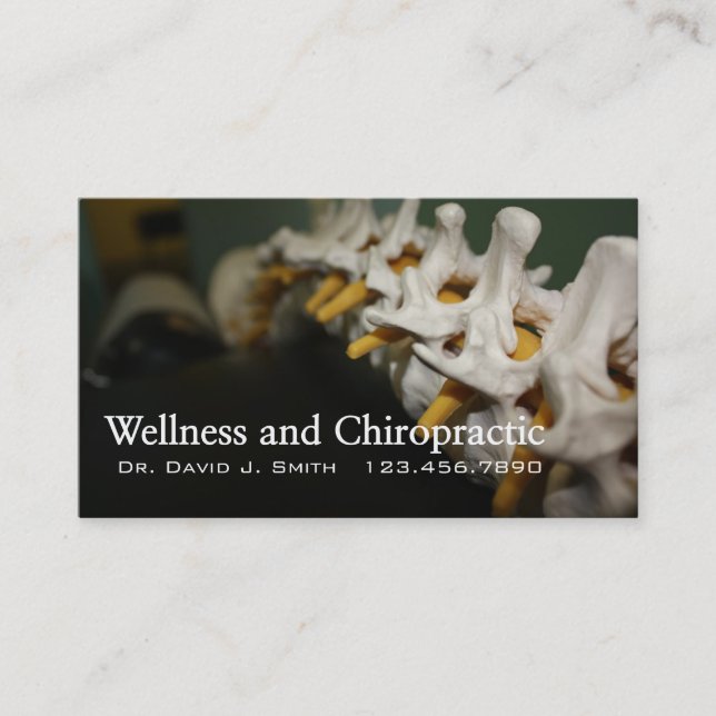 Chiropraktor Chiropractic Health Wellness Clinic Visitenkarte (Vorderseite)