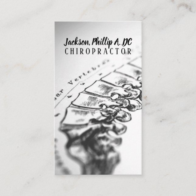 Chiropraktor Chiropractic Klinik Therapie Massage Visitenkarte (Vorderseite)