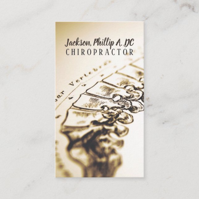 Chiropraktor Chiropractic Klinik Therapie Massage Visitenkarte (Vorderseite)