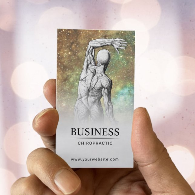 Chiropraktor Glam Glitzer Anatomie Chiropraktik Visitenkarte (Von Creator hochgeladen)