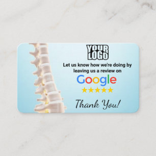 Chiropraktor Google Review Business Card Template Visitenkarte