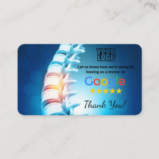 Chiropraktor Google Review Template Card mit QR - Visitenkarte