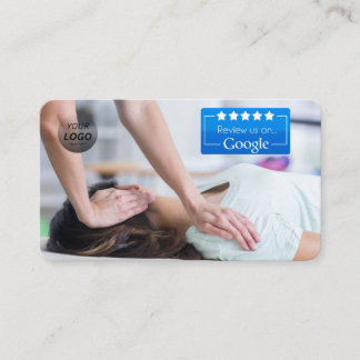 Chiropraktor Google Review Template mit QR - Visitenkarte
