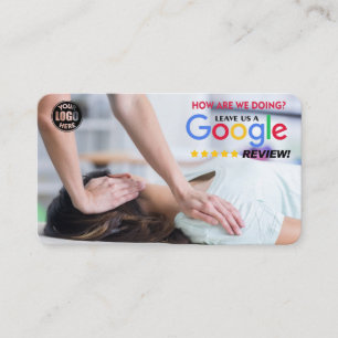 Chiropraktor Google Review Template mit QR - Visitenkarte