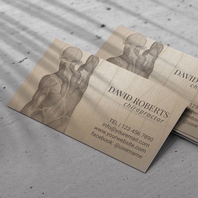 Chiropraktor Massage Therapie Vintage Ernennung Terminkarte (Von Creator hochgeladen)