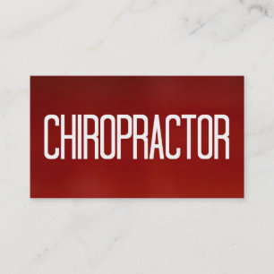 Chiropraktor Red Business Card Visitenkarte