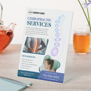 Chiropraktor Services Custom Pedestal Sign Sockelschild