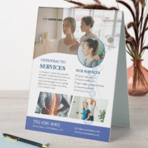Chiropraktor Services Editable Table Zent Sign