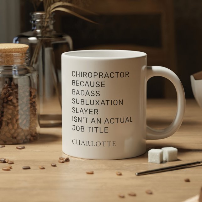 Chiropraktor, weil Subluxation Slayer Geburtstag Jumbo-Tasse (Von Creator hochgeladen)