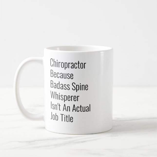 Chiropraktor, weil Wirbelwind Kaffeetasse (Links)