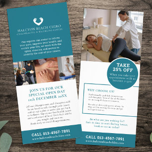 Chiropraktor Wellness Promotions Marketing aquamar Werbekarte