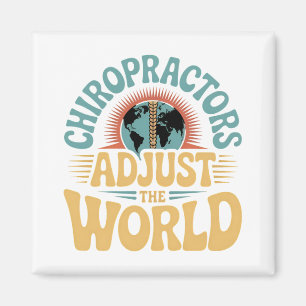 Chiropraktoren passen das Design des World Retro a Magnet