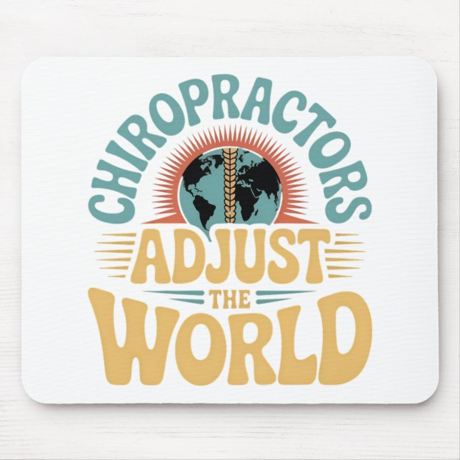 Chiropraktoren passen das Design des World Retro a Mousepad (Vorne)