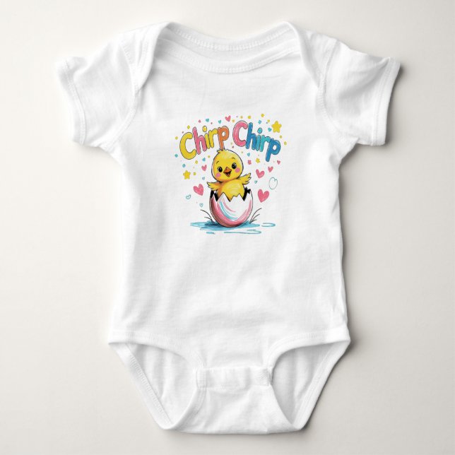 Chirp Chirp Baby Chick Oaster Outfit Strampler (Vorderseite)