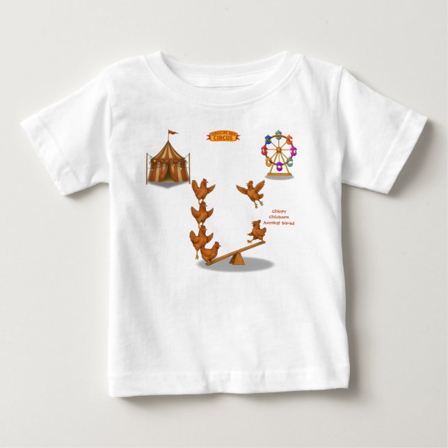 Chirpy Chickens Akrobatengruppe Baby T-Shirt (Vorderseite)