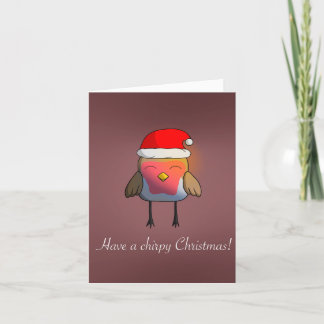 Chirpy Christmas Folded Holiday Card Feiertagskarte