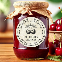 Chirry Chutney-Marke für Ihre hausgemachten Rezept Runder Aufkleber