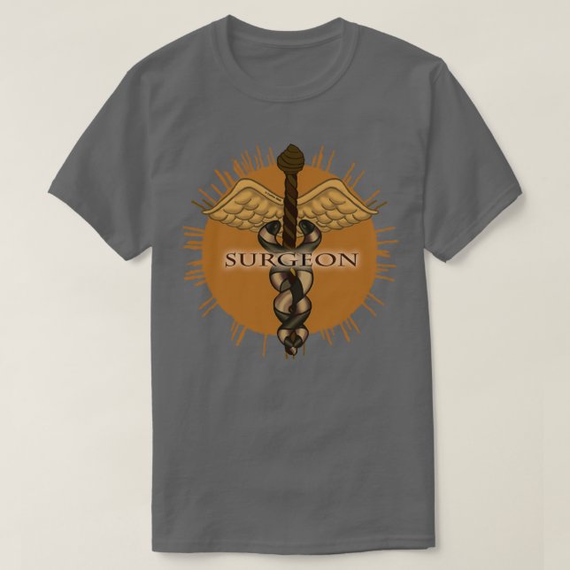 Chirurg Caduceus T-Shirt (Design vorne)