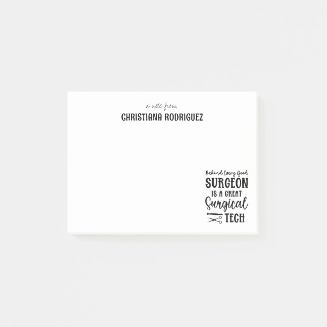 Chirurgie | Bewertung des chirurgischen Technikers Post-it Klebezettel (Vorderseite)