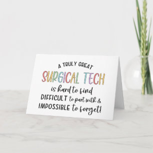 Chirurgietechniker Chirurgietechnologe ODER Tech Dankeskarte