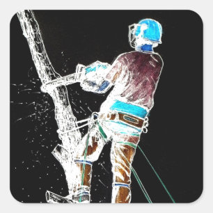 Chirurgin Electric Tree Arborist Kettensäge Quadratischer Aufkleber