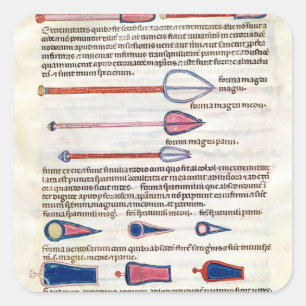 Chirurgische Instrumente aus einer Abhandlung Quadratischer Aufkleber