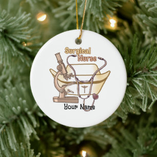 Chirurgische Krankenpflege Oval Keramik Ornament