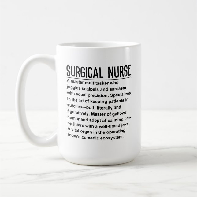Chirurgische Krankenschwester Kaffeetasse (Links)