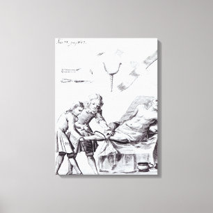 Chirurgische Operation, zum eines Beines zu Leinwanddruck