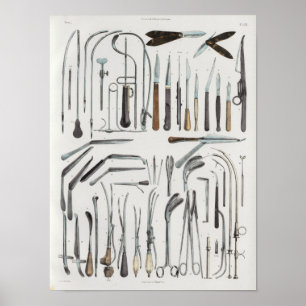 Chirurgischer medizinische Instrument-Vintager Poster