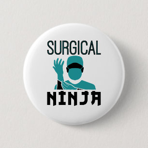 Chirurgischer Ninja Scrub Tech Technologe Button