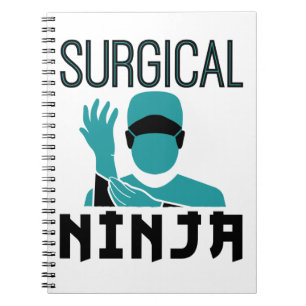 Chirurgischer Ninja Scrub Technologe Notizblock