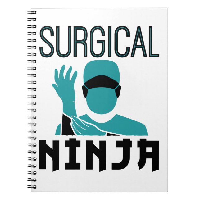 Chirurgischer Ninja Scrub Technologe Notizblock (Vorderseite)