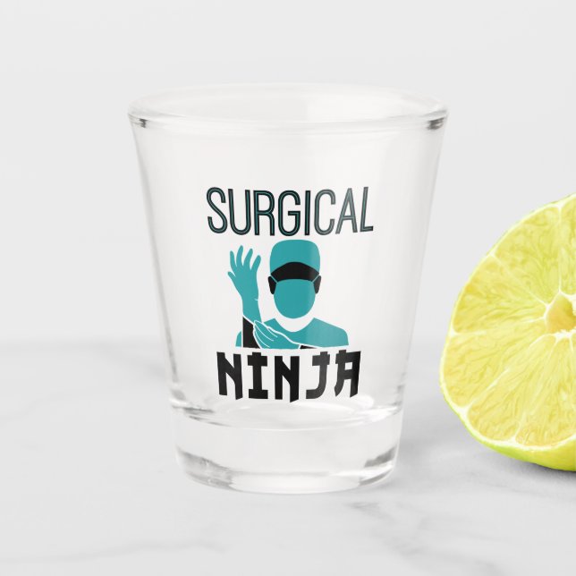 Chirurgischer Ninja Scrub Technologe Schnapsglas (Vorderseite)