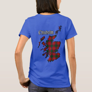Chisholm Clan Abzeichen & Tartan T-Shirt
