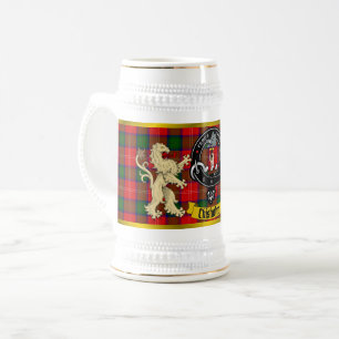 Chisholm Clan Abzeichen & Wrap Rund Tartan Bierglas