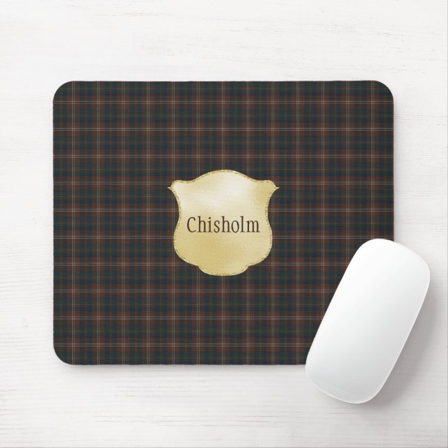 Chisholm Hunting Modern Original Scottish Tartan Mousepad (Mit Mouse)