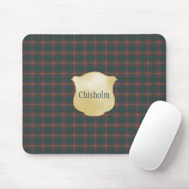Chisholm Jagd Antiker Original Schottischer Tartan Mousepad (Mit Mouse)