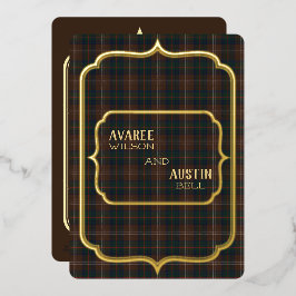 Chisholm Jagd Tartan Golden Falknerei Folieneinladung