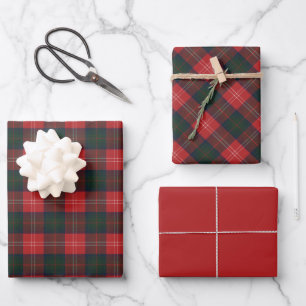 Chisholm Modern Original Scottish Tartan Geschenkpapier Set