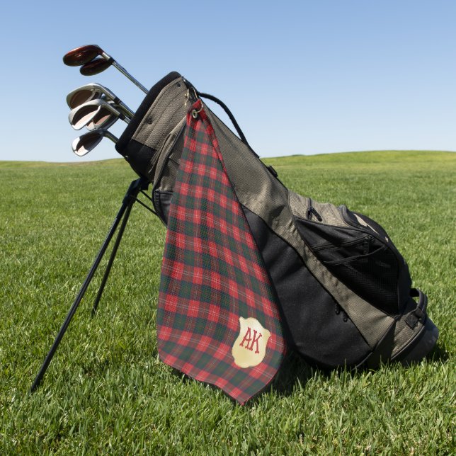 Chisholm Modern Original Scottish Tartan Golfhandtuch (Gras)
