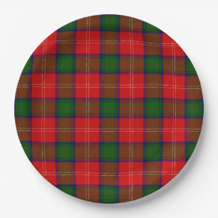 Chisholm-Tartan Rot Grün Karo Pappteller