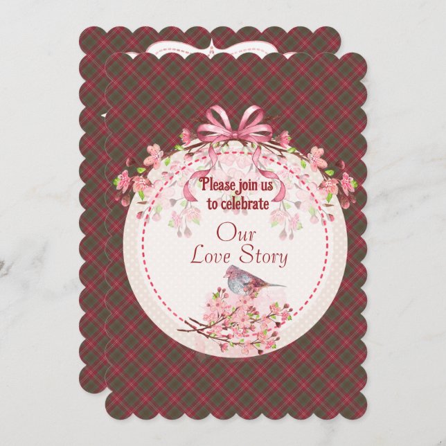 Chisholm Weathered Scottish Tartan Einladung (Vorne/Hinten)